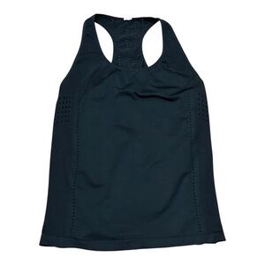 Athletic Tank Top Womens Small Black Racerback Ventilated Mesh Perforated Yoga